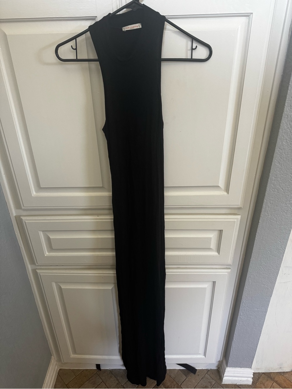 Sleeveless Black Maxi Dress - Elegant Longline Silhouette